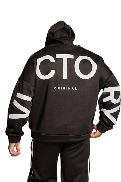 MENS BLACK VICTORY OVERSIZED HOODIE – Victory Lab