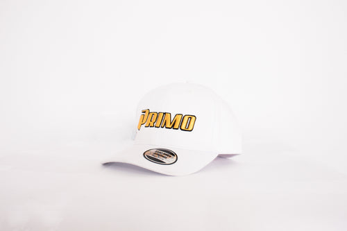 White Primo Panelled Embroidered Cap