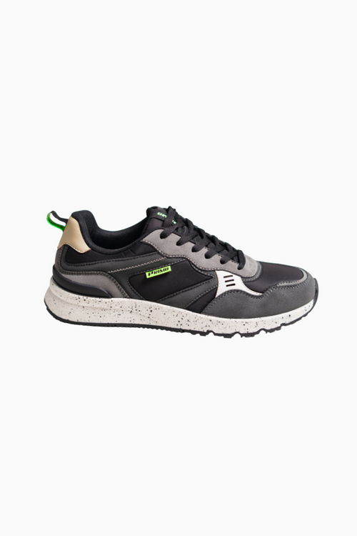 PRIMO BLACK/LIME COLOUR BLOCK SNEAKER