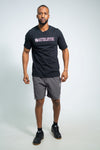 Mens Primo Charcoal Micro Fibre Run Shorts With Zips