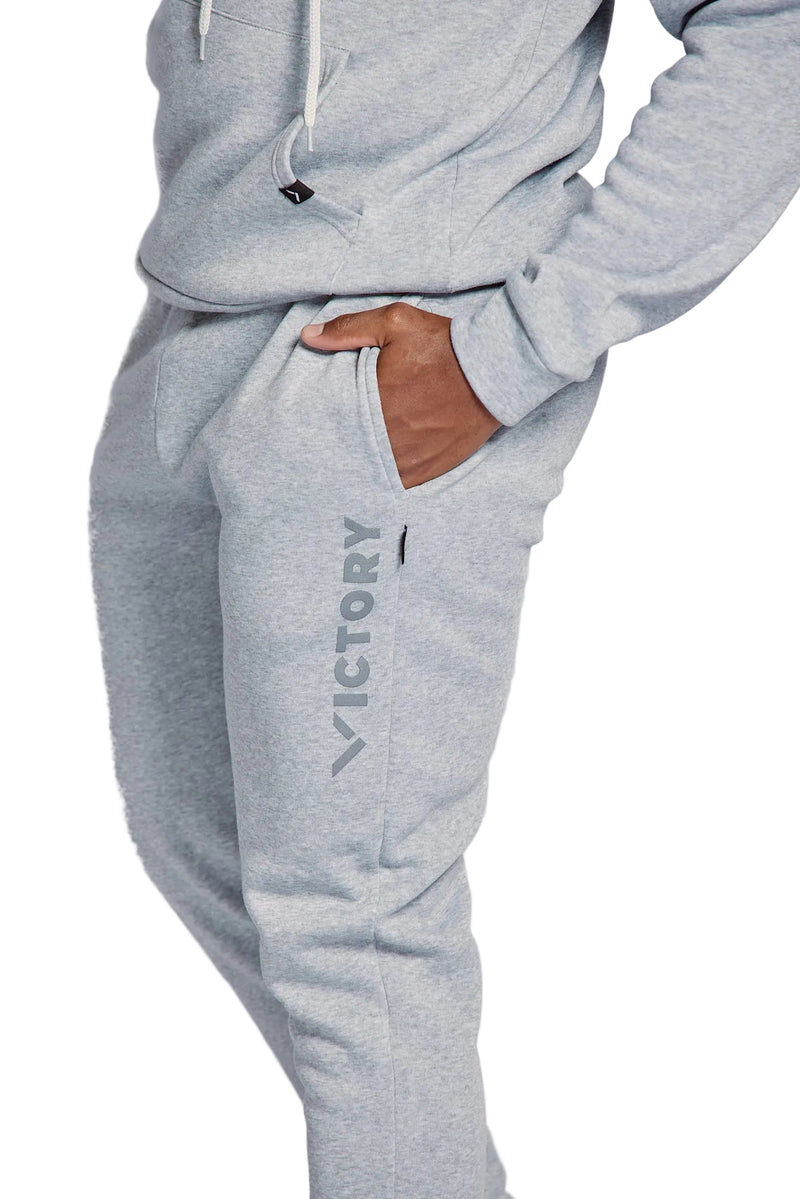 MENS GREY MEL VICTORY CORE FLEECE JOGGER – Victory Lab