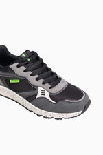 PRIMO BLACK/LIME COLOUR BLOCK SNEAKER