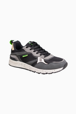 PRIMO BLACK/LIME COLOUR BLOCK SNEAKER