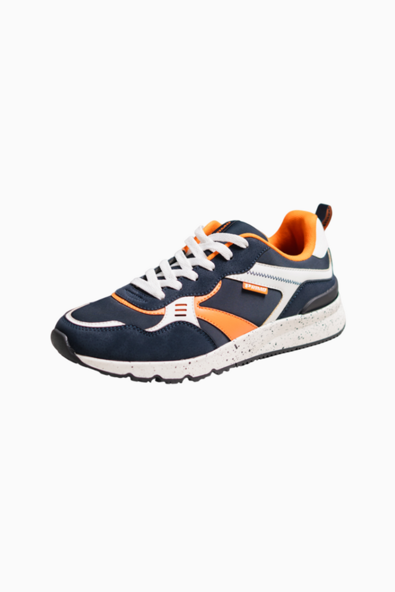 PRIMO NAVY/ORANGE COLOUR BLOCK SNEAKER