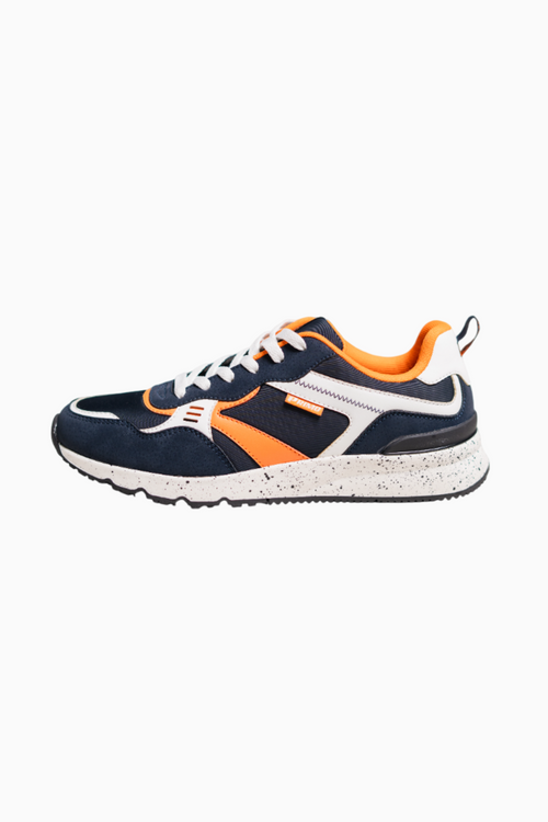 PRIMO NAVY/ORANGE COLOUR BLOCK SNEAKER