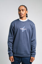 NAVY ESSENTIAL V FLOSS SWEATER