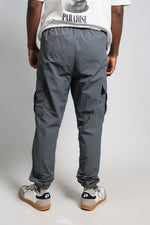 GREY PARACHUTE PANTS ZIPS