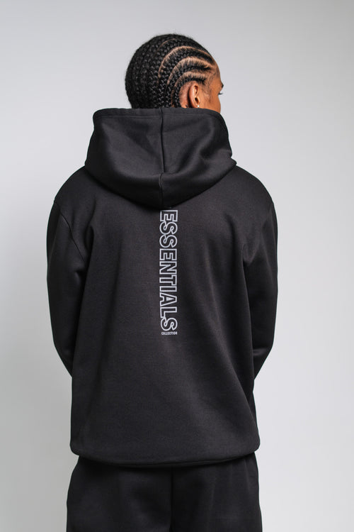 BLACK ESSENTIAL HOODY