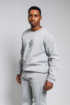 GREY MELANGE ESSENTIAL V FLOSS SWEATER