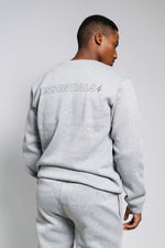 GREY MELANGE ESSENTIAL V FLOSS SWEATER