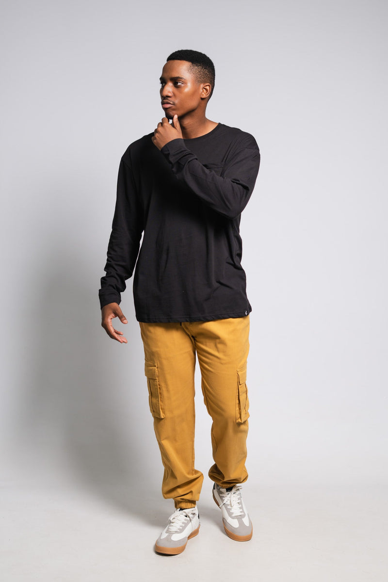 CARAMEL TWILL CARGO JOGGER