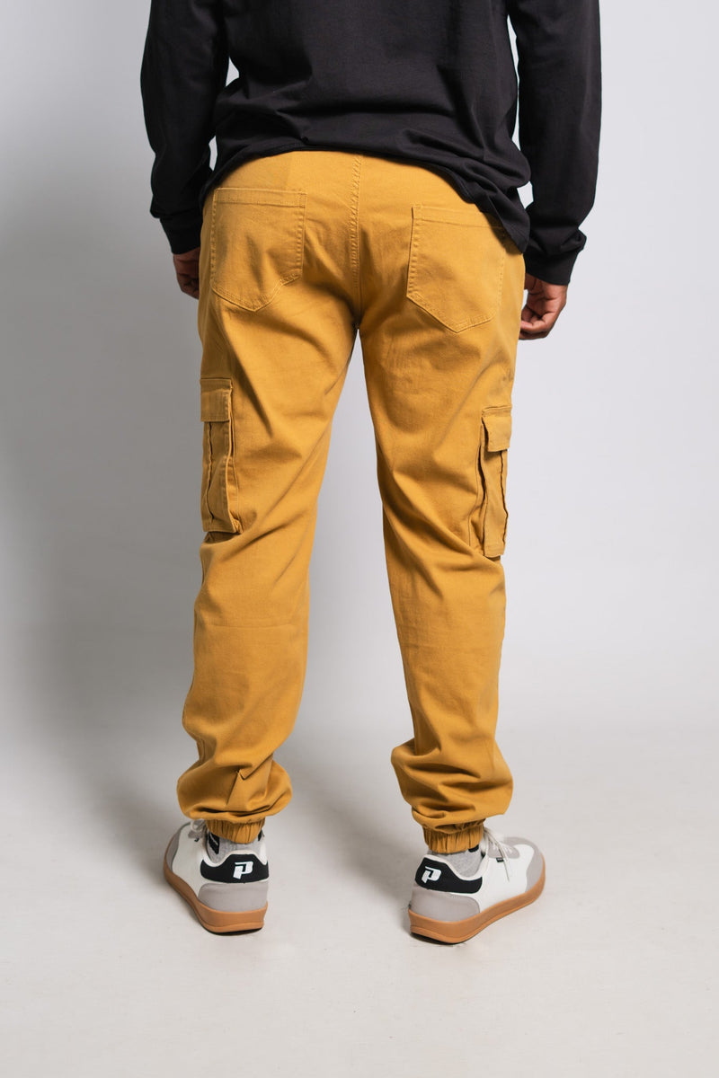CARAMEL TWILL CARGO JOGGER