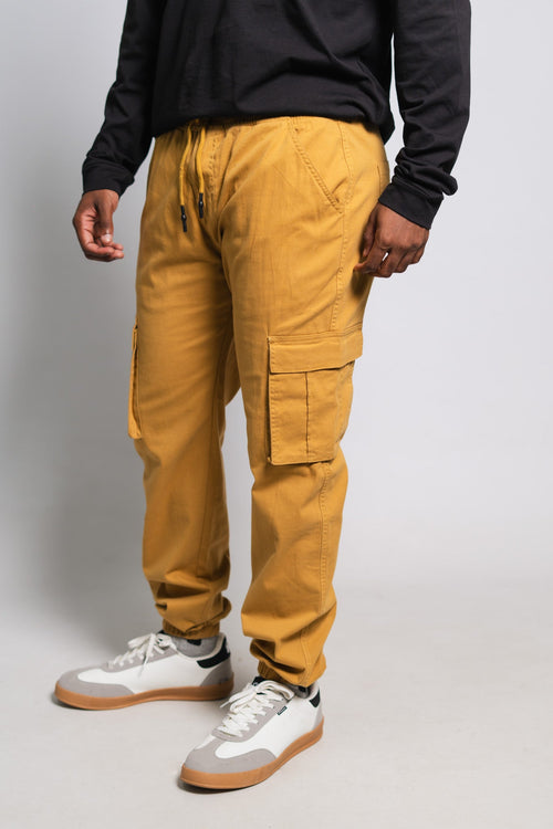 CARAMEL TWILL CARGO JOGGER