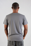 GREY MELANGE V-NECKTEE