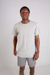 GREY MELANGE CREW NECK TEE