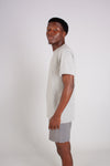 GREY MELANGE CREW NECK TEE