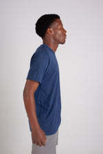 NAVY CREW NECK TEE