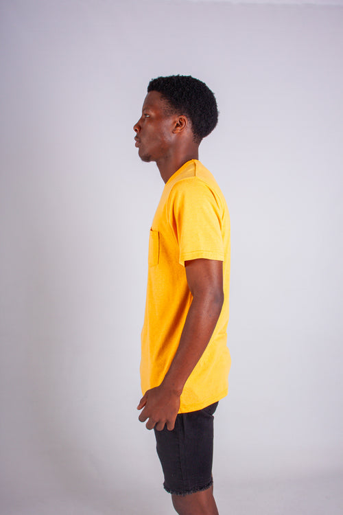 BRIGHT LEMON POCKET TEE