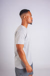 MENS GREY MELANGE POCKET TEE