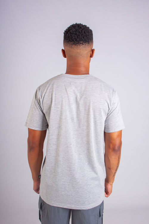MENS GREY MELANGE POCKET TEE