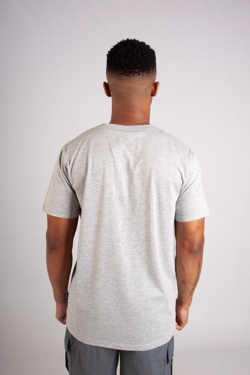 GREY MELANGE POCKET TEE