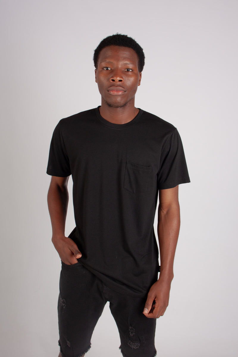 BLACK POCKET TEE