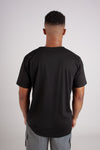 BLACK V NECK TEE