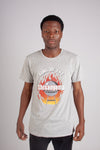 GREY MELANGEANGE KING OF SHISANYAMA SLOGAN TEE