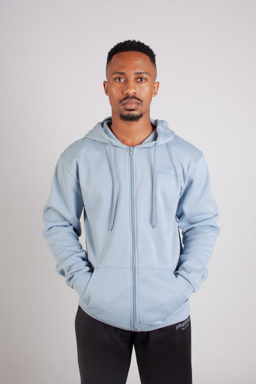 LIGHT BLUE  ZIP THRU FLEECE JACKET