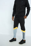 Black/Yellow Fashion Colour Block Jogger