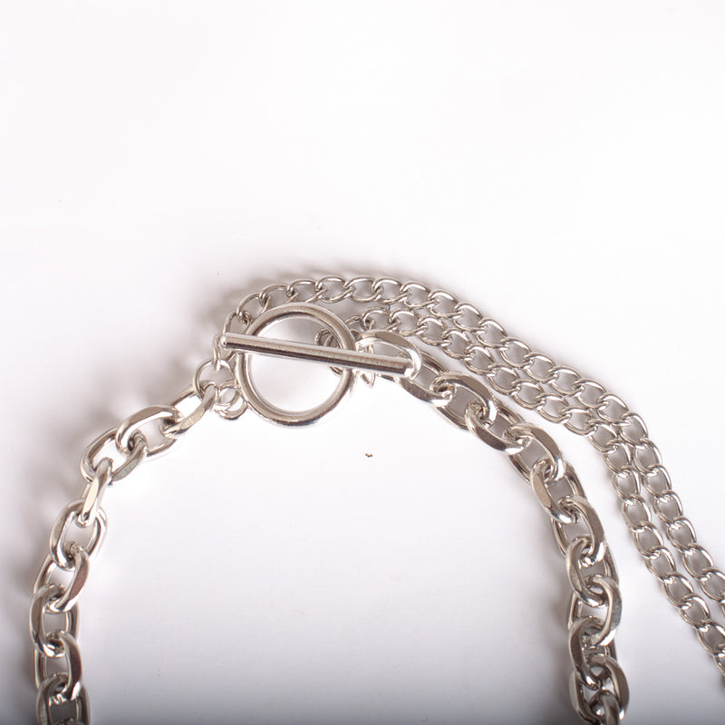 SILVER TWO LAYERED BRACELET