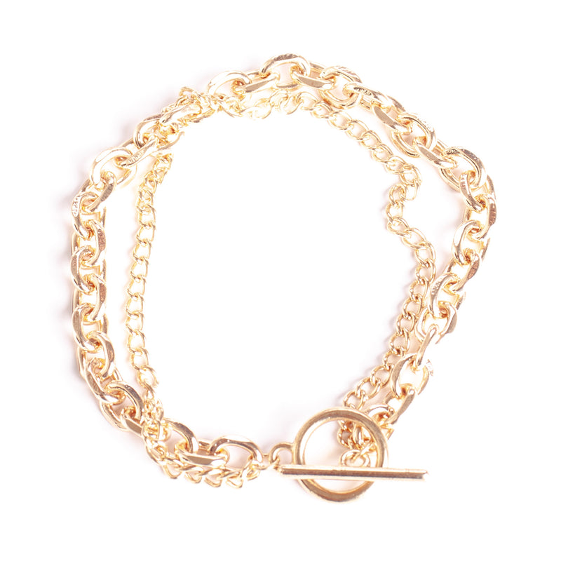 GOLD TWO LAYERED BRACELET