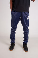 NAVY TRIACETATE JOGGER WITH ZIPS