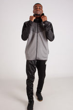 BLACK TRIACETATE JOGGER WITH ZIPS