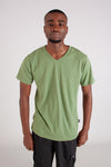 DARK SAGE V NECK TEE