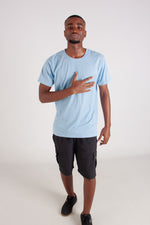 LIGHT BLUE POCKET TEE