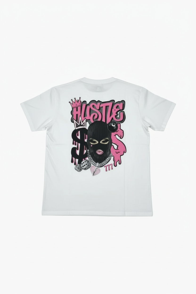 'HUSTLE' CREW NECK OVERSIZED TEES