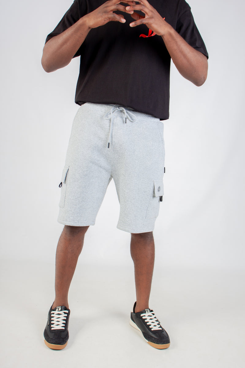 GREY MELANGE CARGO SHORT