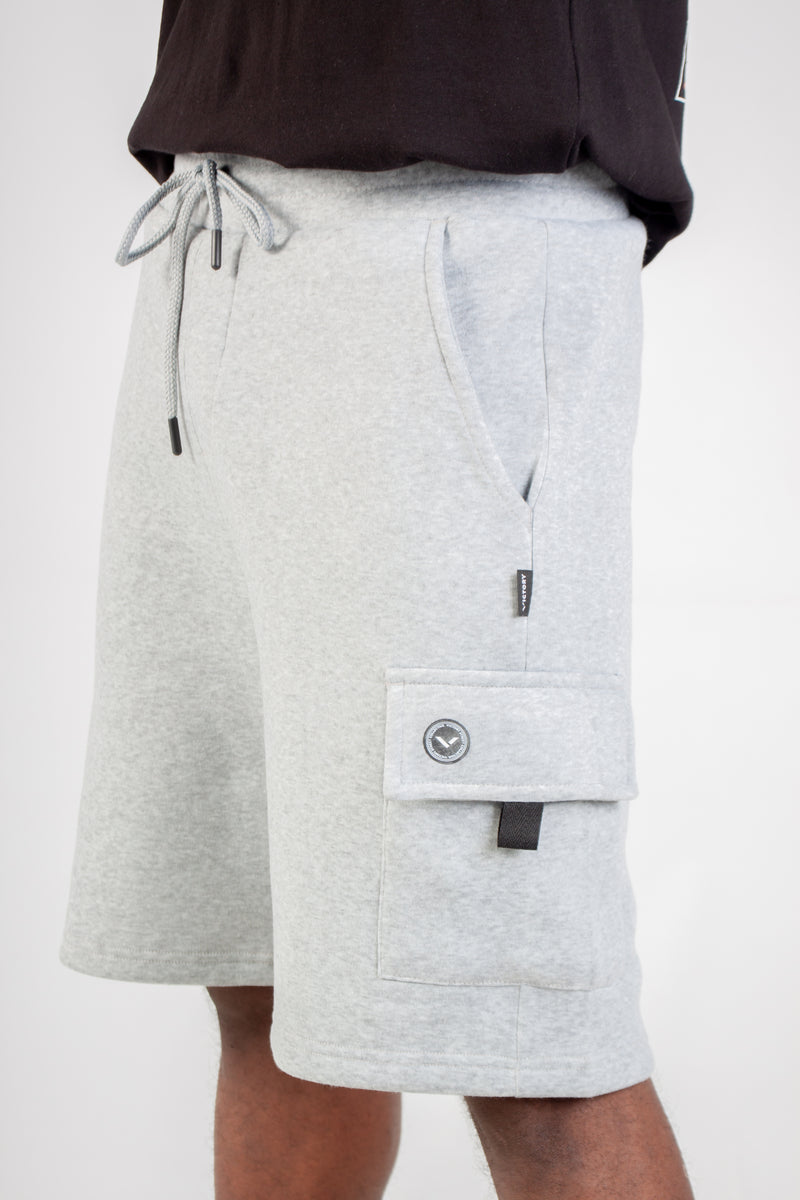 GREY MELANGE CARGO SHORT