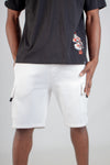 WHITE CARGO SHORT