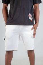 WHITE CARGO SHORT