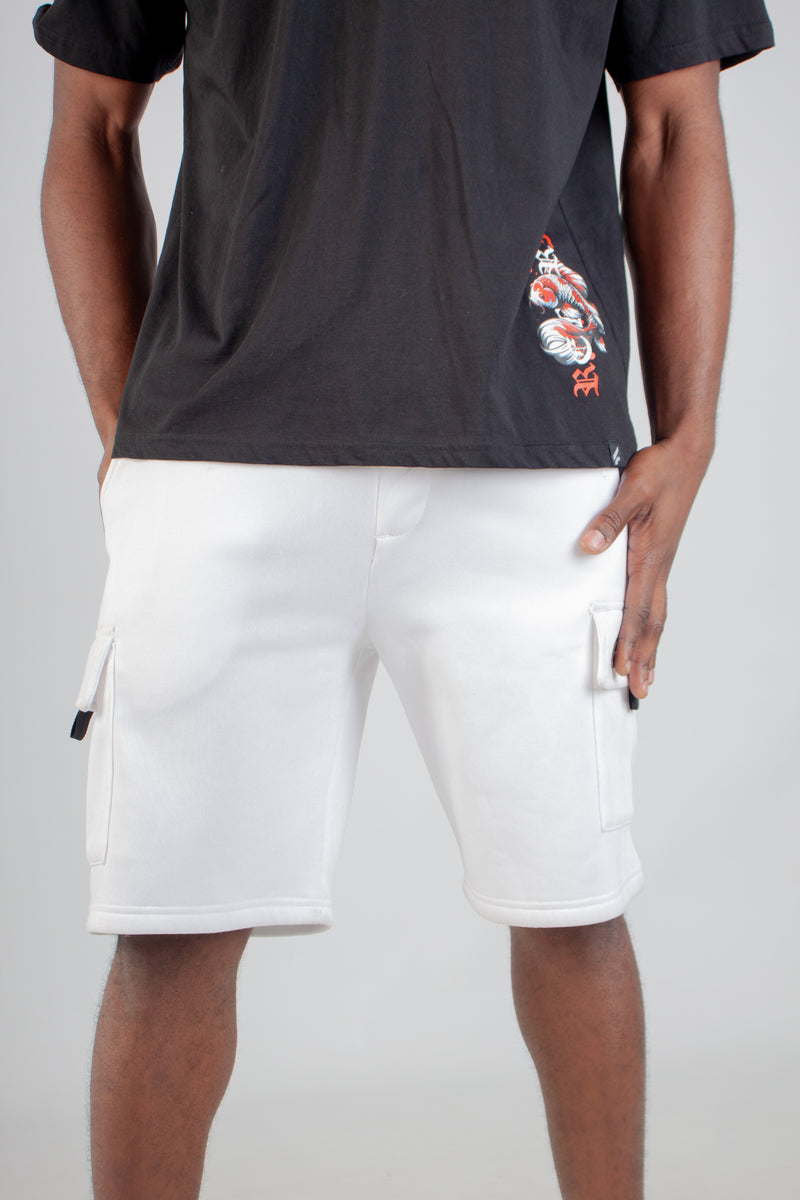 WHITE CARGO SHORT