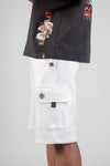 WHITE CARGO SHORT