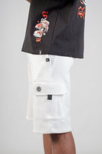 WHITE CARGO SHORT