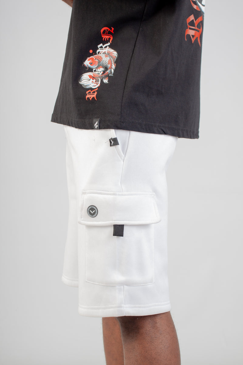 WHITE CARGO SHORT