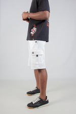 WHITE CARGO SHORT