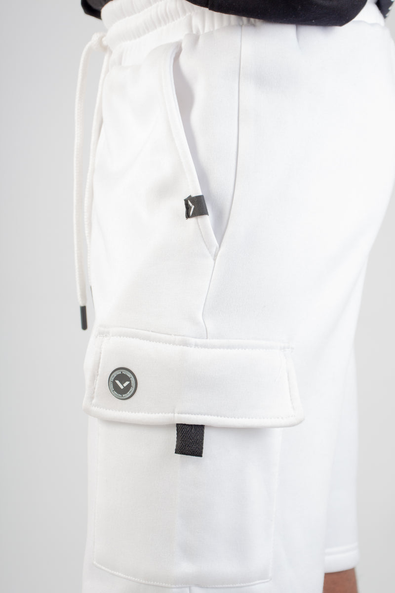 WHITE CARGO SHORT