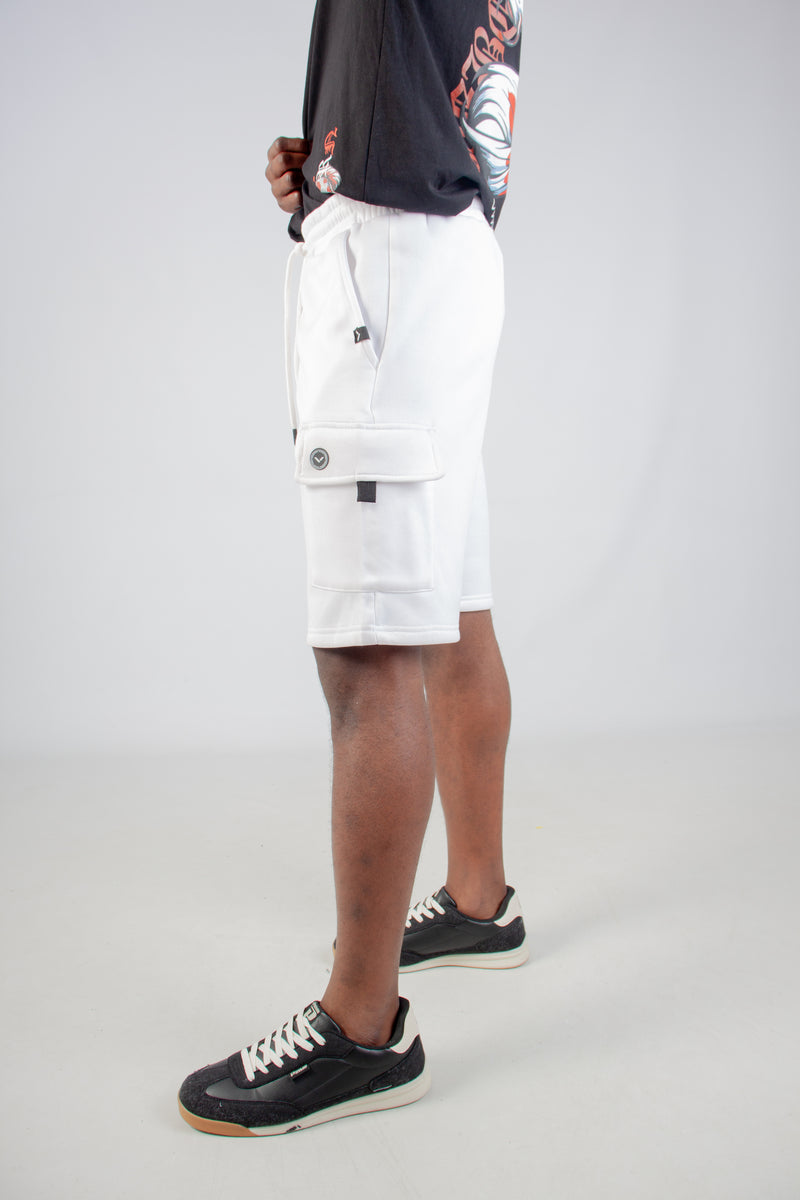 WHITE CARGO SHORT
