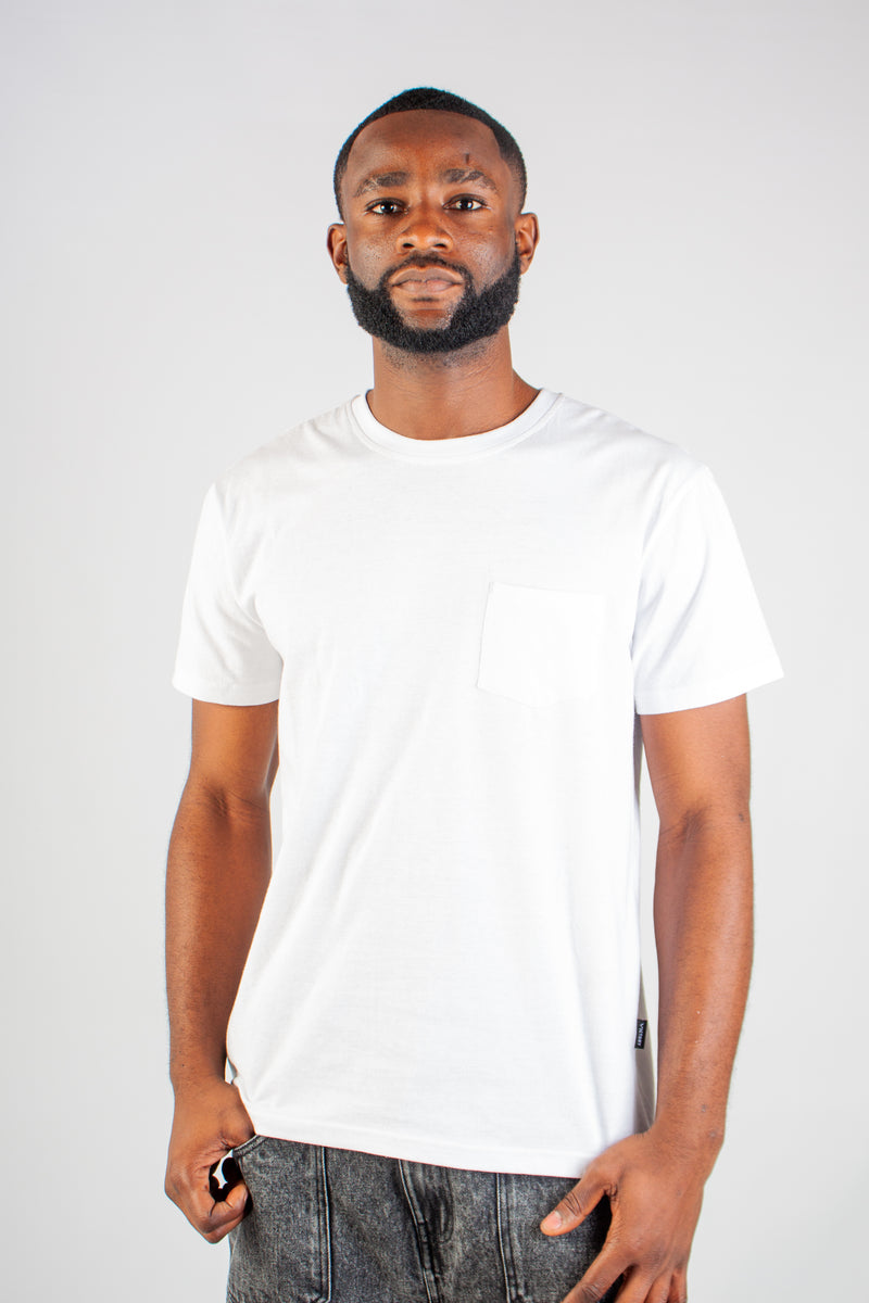 WHITE POCKET TEE