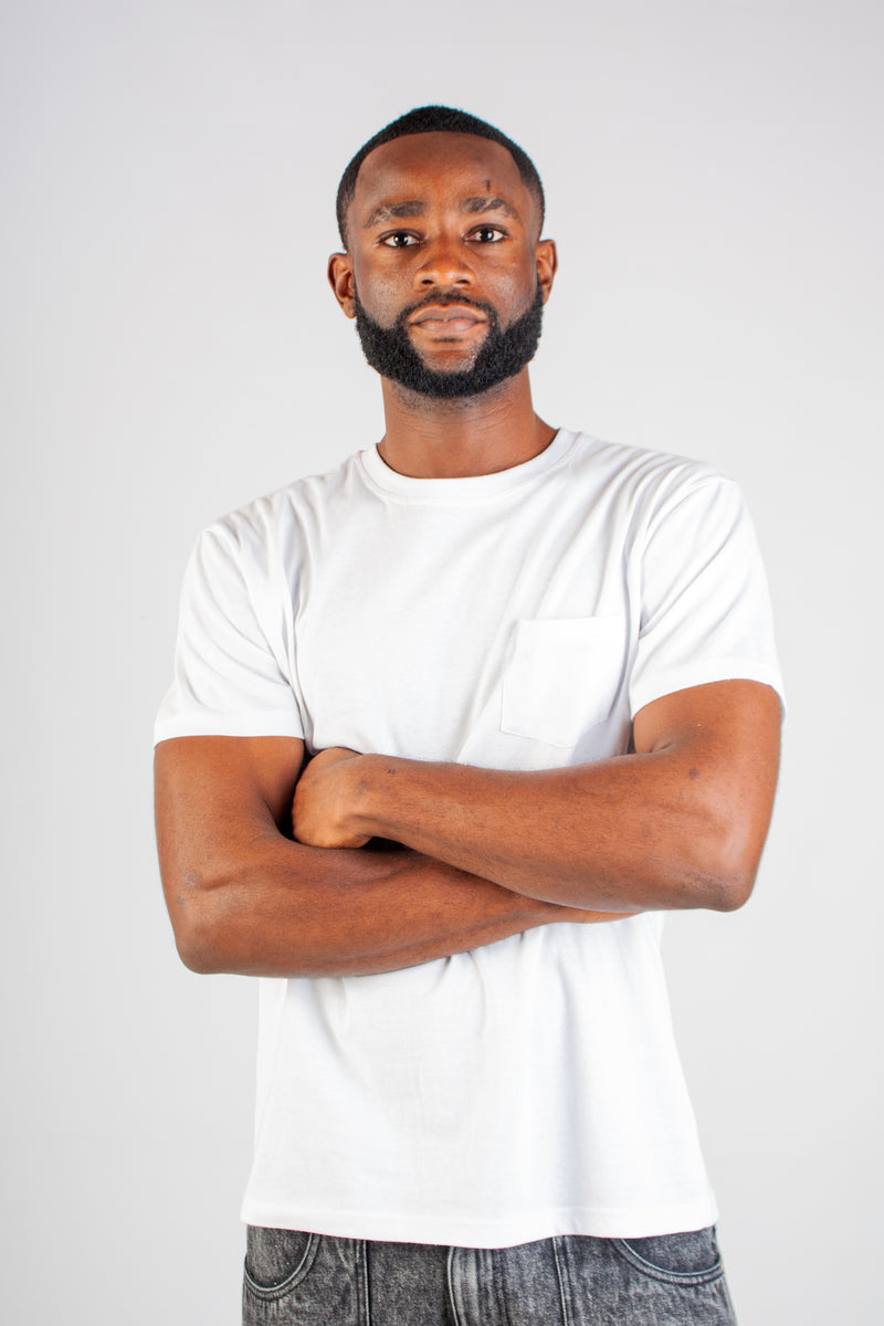 WHITE POCKET TEE